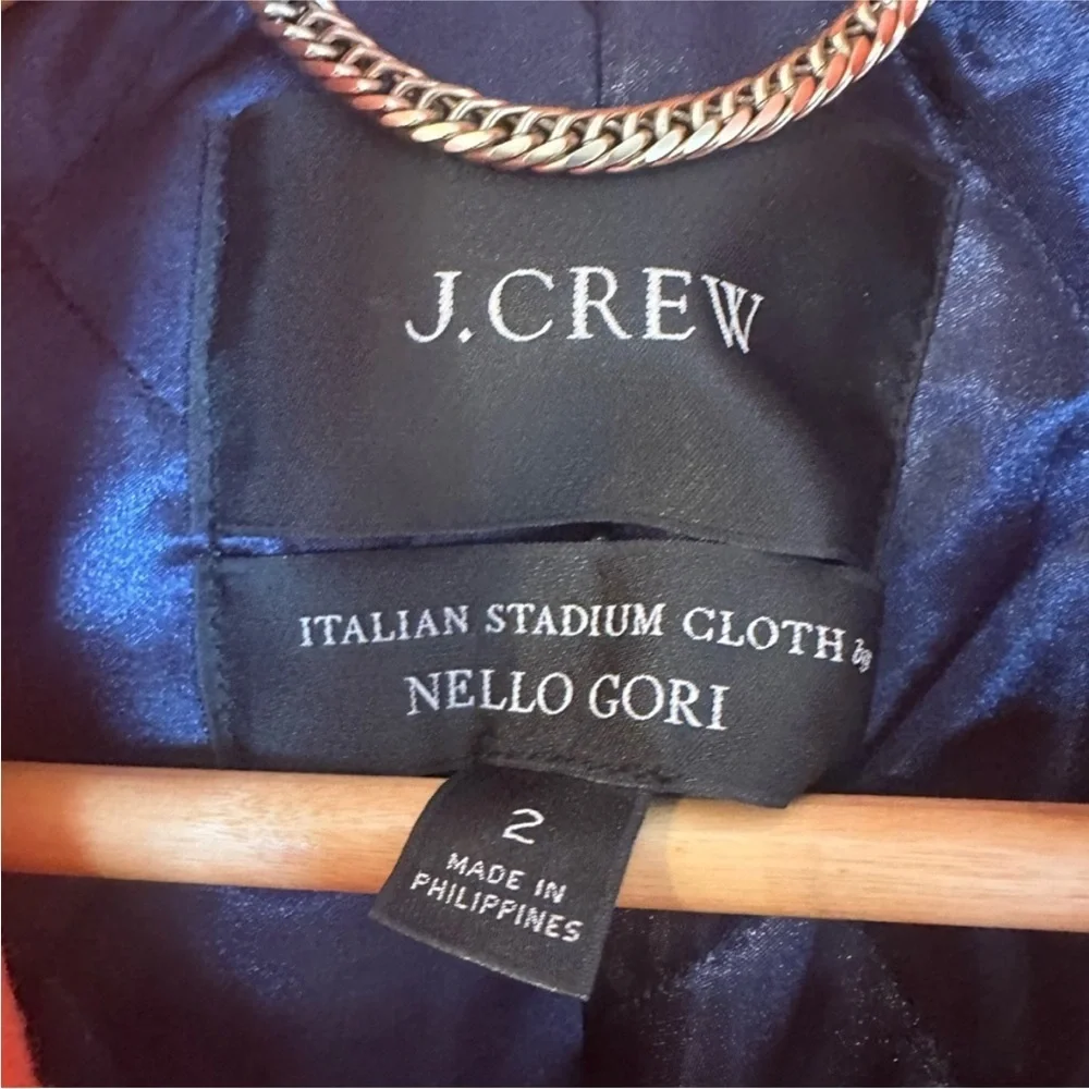 JCrew Lodge Coat Jacket Orange Stadium Wool 2